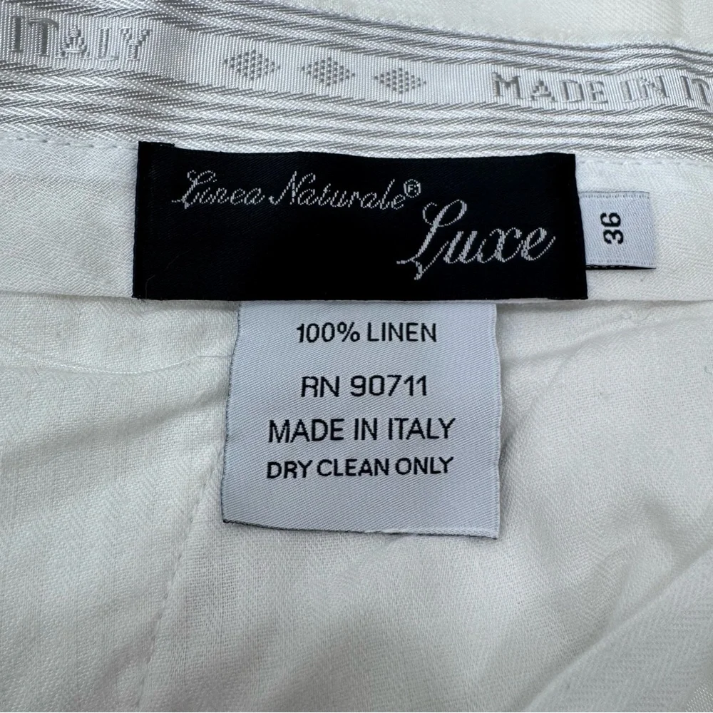 Men's Cotton Linen Resort Vacation wear Dress Pants made in Italy Linea Naturale